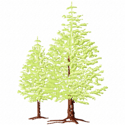 Trees Embroidery Design 3